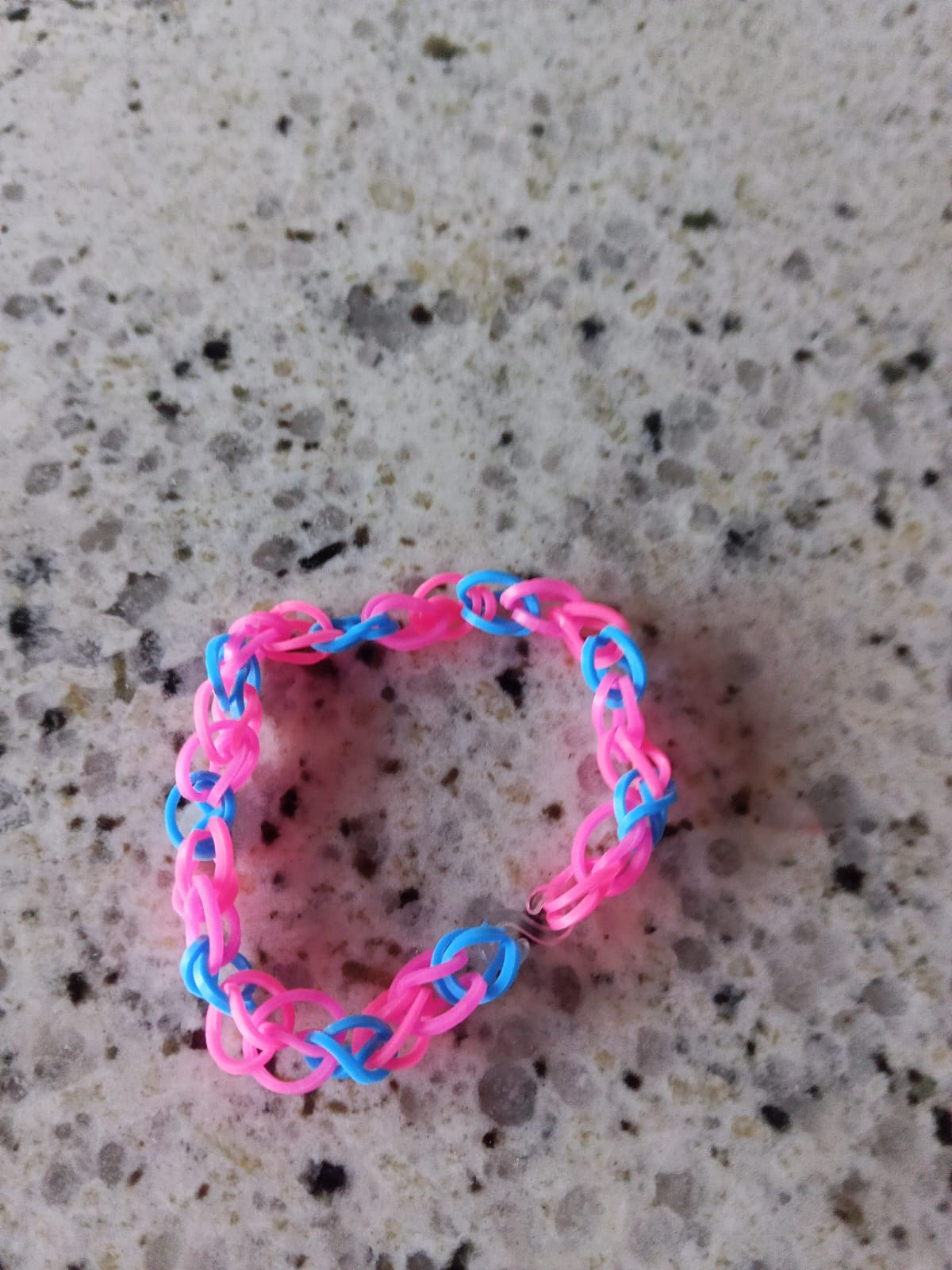 Pulseira de elástico Rosa & azul