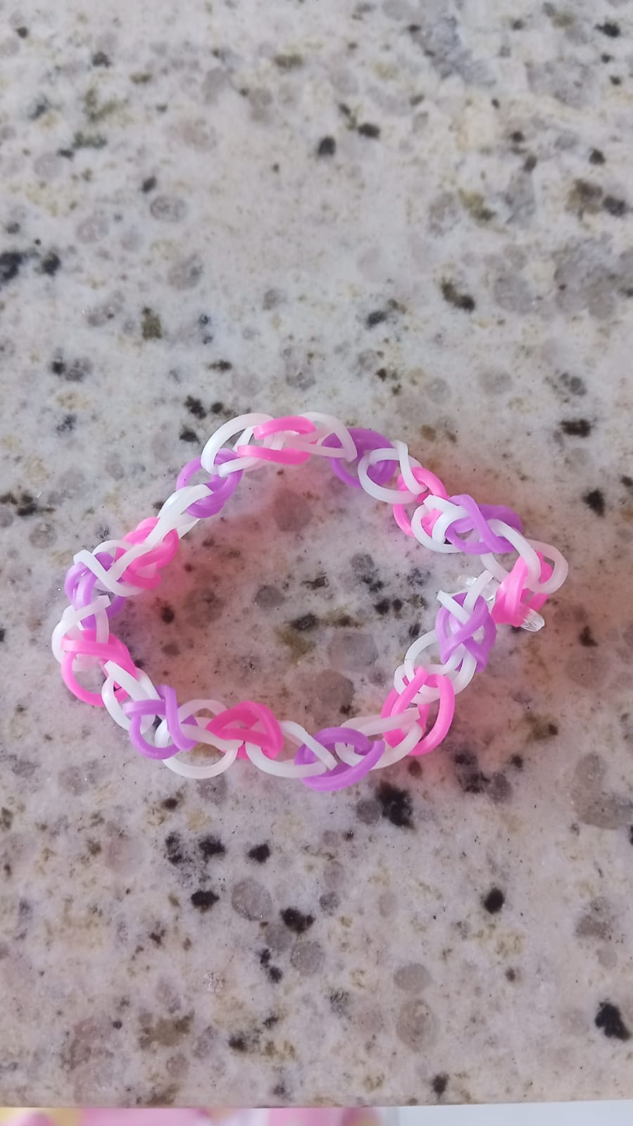 Pulseira de elástico Rosa & lilás